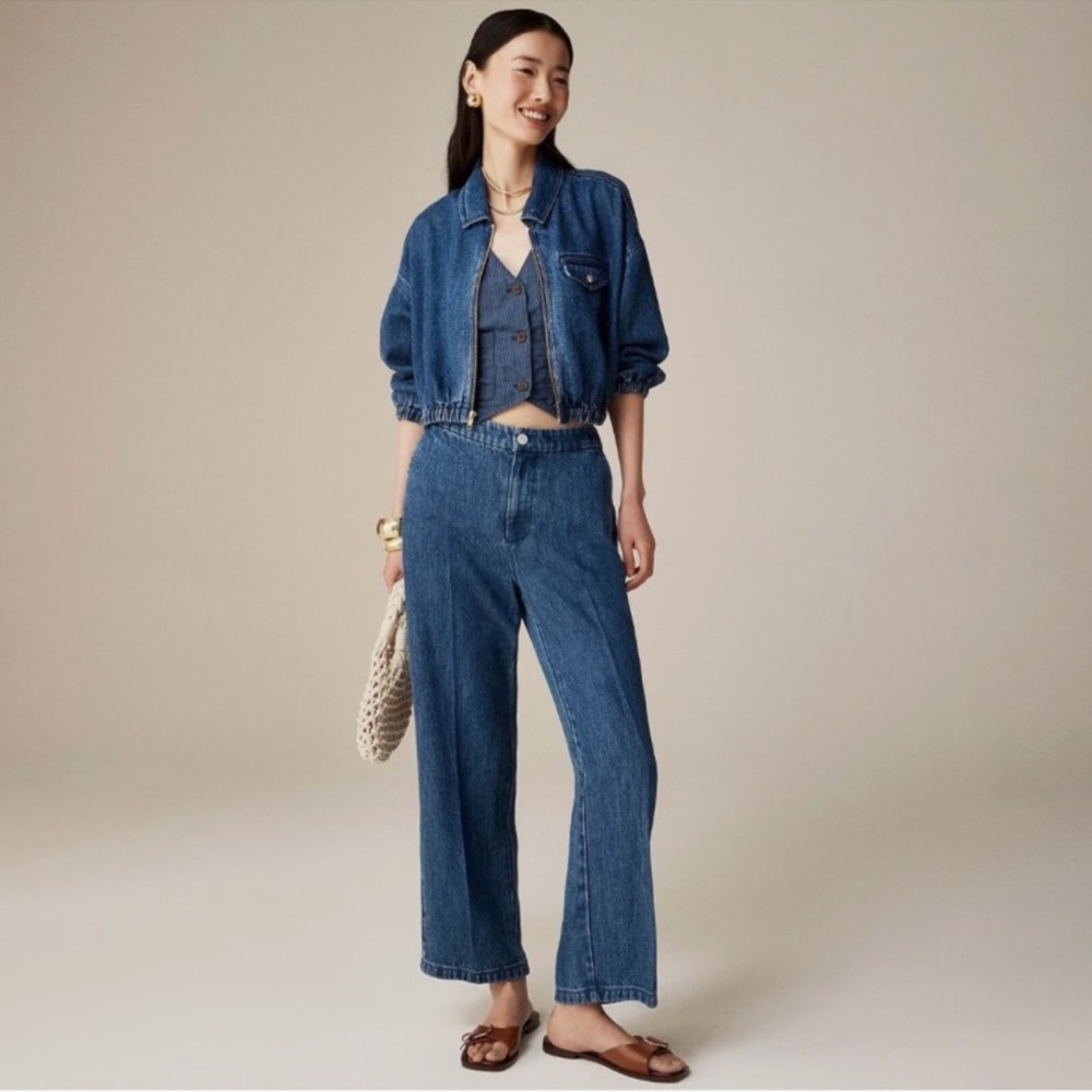 J. Crew Lace-up Drapey‎ Wide Leg Jean 26